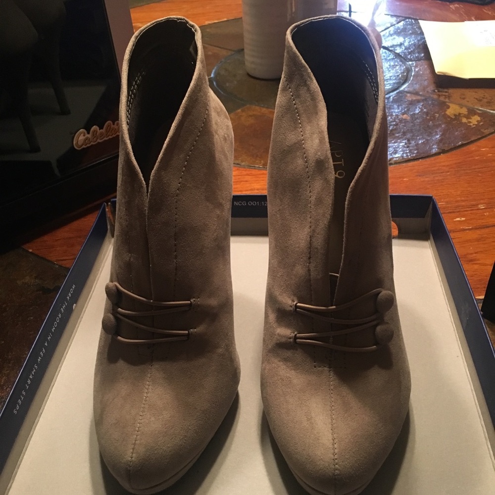 Suede booties